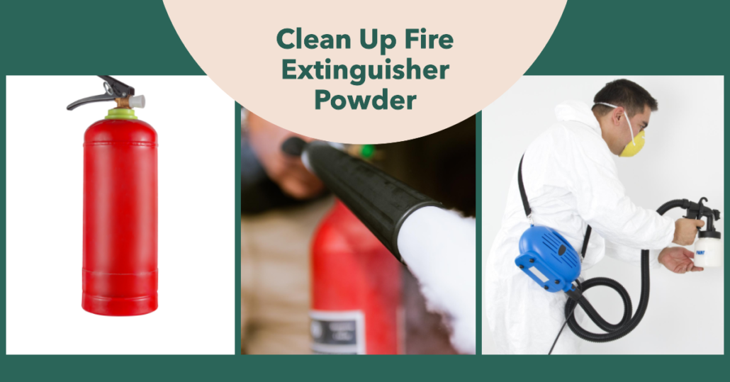 how to clean up fire extinguisher powder